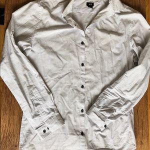 Printed button-down shirt
